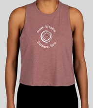 Load image into Gallery viewer, Racerback Crop Tank (mauve)